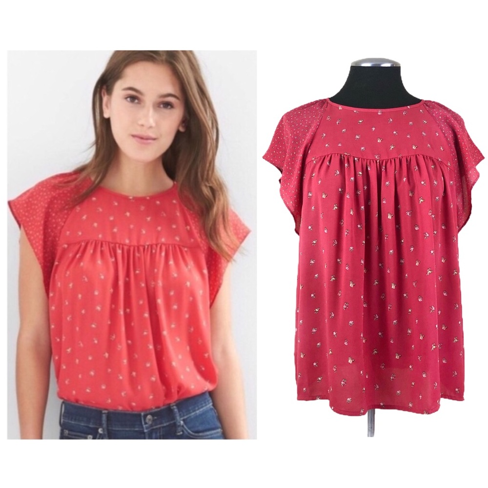 GAP - Rose Flutter Top